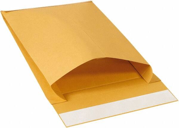 Made in USA - 15" Long x 12" Wide Peel-Off Self-Seal Natural Kraft Envelope - Kraft - Makers Industrial Supply