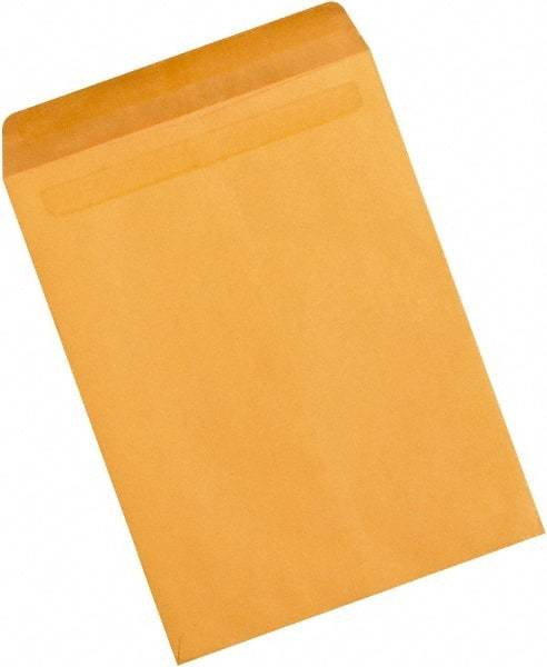 Made in USA - 15-1/2" Long x 12" Wide Self Seal Natural Kraft Envelope - Kraft - Makers Industrial Supply