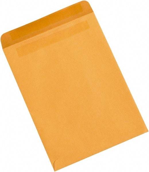 Made in USA - 12-1/2" Long x 9-1/2" Wide Self Seal Natural Kraft Envelope - Kraft - Makers Industrial Supply