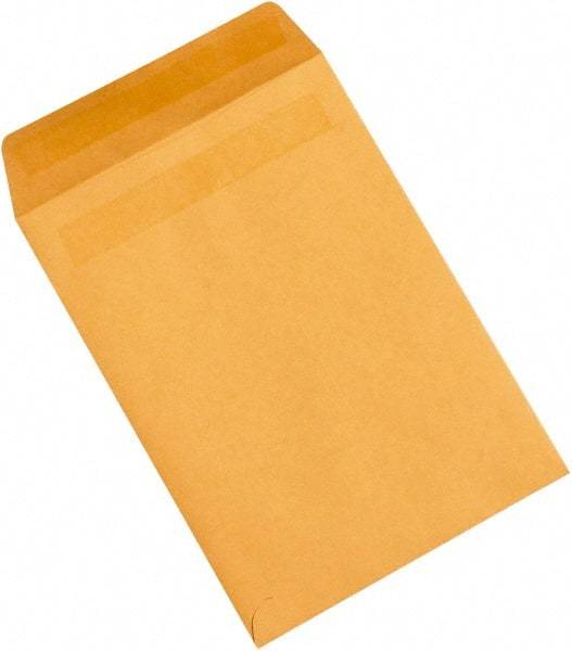 Made in USA - 10-1/2" Long x 7-1/2" Wide Self Seal Natural Kraft Envelope - Kraft - Makers Industrial Supply