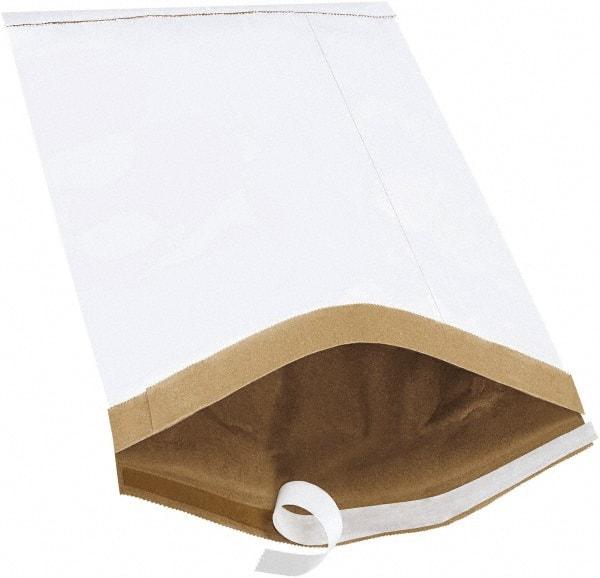 Made in USA - 16" Long x 10-1/2" Wide Peel-Off Self-Seal Padded Mailer - White - Makers Industrial Supply