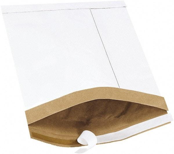 Made in USA - 12" Long x 8-1/2" Wide Peel-Off Self-Seal Padded Mailer - White - Makers Industrial Supply