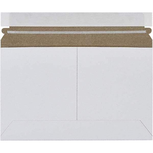 Made in USA - 6" Long x 9" Wide Peel-Off Self-Seal Flat Mailer - White - Makers Industrial Supply