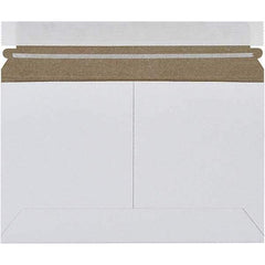 Made in USA - 6" Long x 9" Wide Peel-Off Self-Seal Flat Mailer - White - Makers Industrial Supply