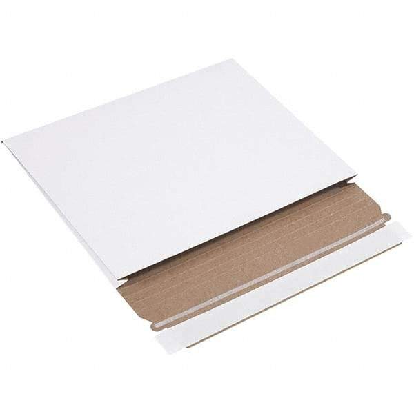 Made in USA - 7-3/4" Long x 10" Wide Peel-Off Self-Seal Flat Mailer - White - Makers Industrial Supply