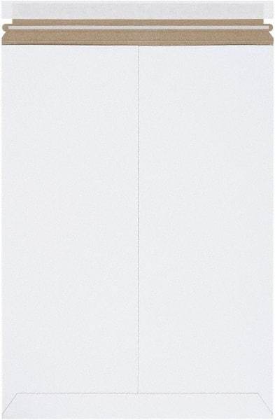 Made in USA - 18" Long x 13" Wide Peel-Off Self-Seal Flat Mailer - White - Makers Industrial Supply