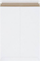 Made in USA - 18" Long x 13" Wide Peel-Off Self-Seal Flat Mailer - White - Makers Industrial Supply