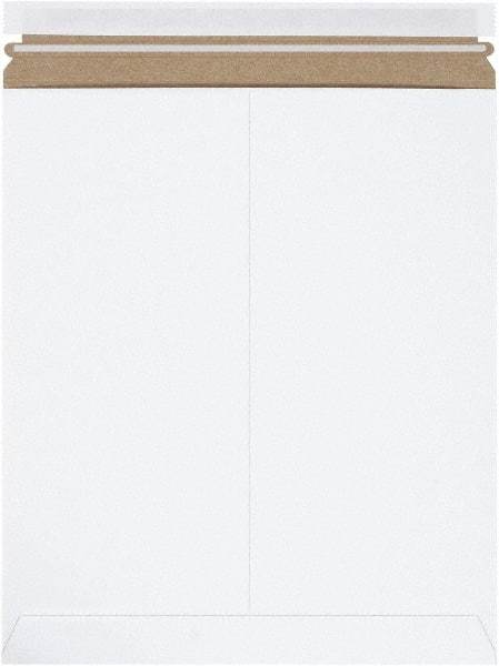 Made in USA - 15" Long x 12-3/4" Wide Peel-Off Self-Seal Flat Mailer - White - Makers Industrial Supply