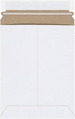 Made in USA - 9" Long x 7" Wide Peel-Off Self-Seal Flat Mailer - White - Makers Industrial Supply