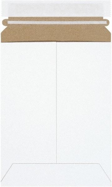 Made in USA - 8" Long x 6" Wide Peel-Off Self-Seal Flat Mailer - White - Makers Industrial Supply