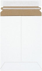 Made in USA - 8" Long x 6" Wide Peel-Off Self-Seal Flat Mailer - White - Makers Industrial Supply