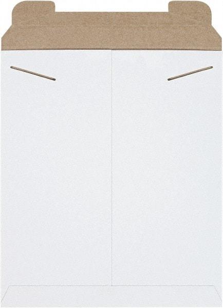 Made in USA - 15" Long x 12-3/4" Wide Regular Flat Mailer - White - Makers Industrial Supply