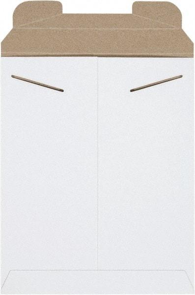 Made in USA - 12-1/4" Long x 9-3/4" Wide Regular Flat Mailer - White - Makers Industrial Supply