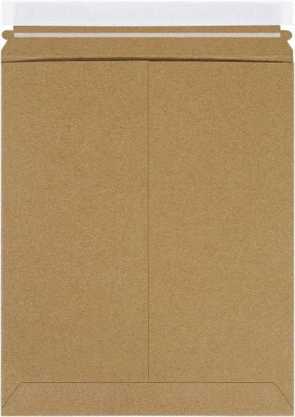 Made in USA - 13-1/2" Long x 11" Wide Peel-Off Self-Seal Flat Mailer - Kraft - Makers Industrial Supply