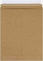 Made in USA - 13-1/2" Long x 11" Wide Peel-Off Self-Seal Flat Mailer - Kraft - Makers Industrial Supply