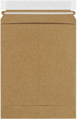 Made in USA - 9" Long x 7" Wide Peel-Off Self-Seal Flat Mailer - Kraft - Makers Industrial Supply