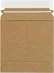 Made in USA - 6" Long x 6" Wide Peel-Off Self-Seal Flat Mailer - Kraft - Makers Industrial Supply