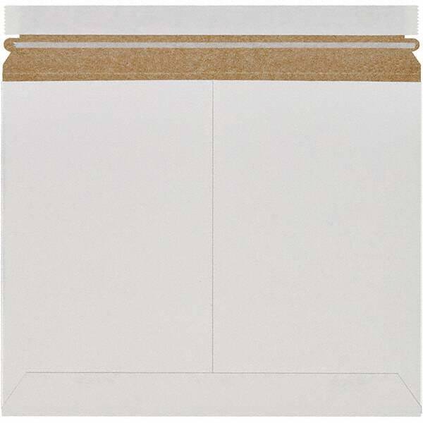 Made in USA - 9-3/4" Long x 12-1/4" Wide Peel-Off Self-Seal Flat Mailer - White - Makers Industrial Supply