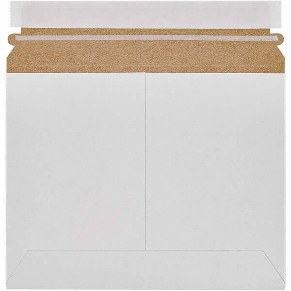 Made in USA - 7" Long x 9" Wide Peel-Off Self-Seal Flat Mailer - White - Makers Industrial Supply