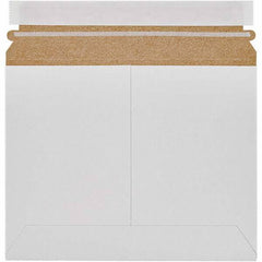 Made in USA - 7" Long x 9" Wide Peel-Off Self-Seal Flat Mailer - White - Makers Industrial Supply