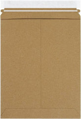 Made in USA - 12-1/4" Long x 9-3/4" Wide Peel-Off Self-Seal Flat Mailer - Kraft - Makers Industrial Supply