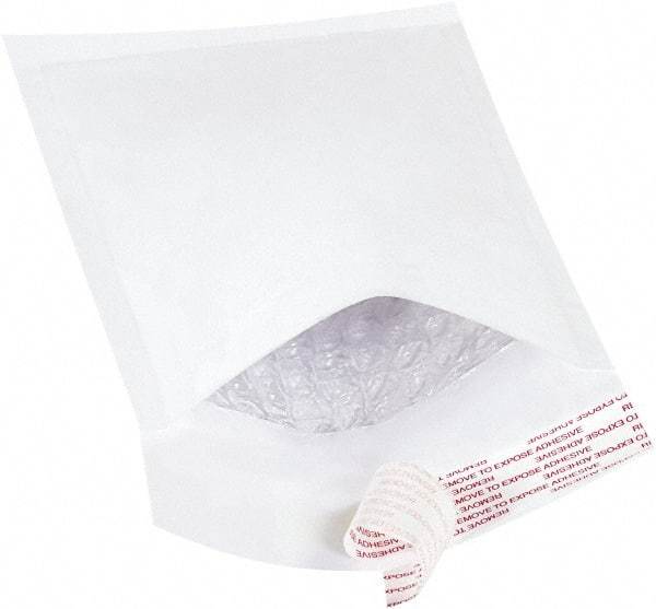 Value Collection - 8" Long x 4" Wide Peel-Off Self-Seal Bubble Mailer - White - Makers Industrial Supply