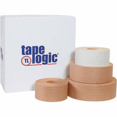 Tape Logic - 72mm x 1000' Kraft Water Activated Adhesive Packaging Tape - Paper Backing, 5 mil Thick - Makers Industrial Supply