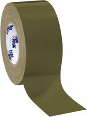 Tape Logic - 3" x 60 Yds Olive Green Duct Tape - 10 mil, Rubber Adhesive - Makers Industrial Supply