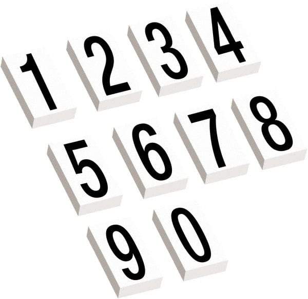 Tape Logic - 3-1/2" Long, Black/White Vinyl Numbers - For Multi-Use - Makers Industrial Supply