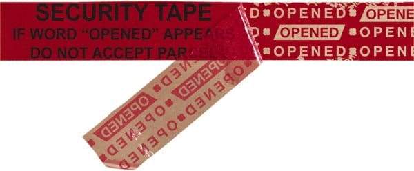 Tape Logic - 9" Long, Red Security Tape - For Multi-Use - Makers Industrial Supply