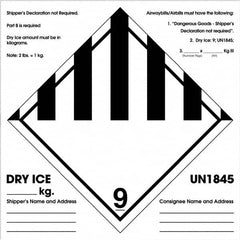 Tape Logic - 6" Long, Black/White Paper D.O.T. Labels - For Multi-Use - Makers Industrial Supply