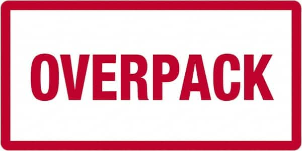 Tape Logic - 6" Long, Red/White Paper D.O.T. Labels - For Multi-Use - Makers Industrial Supply