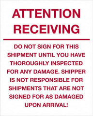 Tape Logic - 10" Long, Red/White Paper Shipping Label - For Multi-Use - Makers Industrial Supply