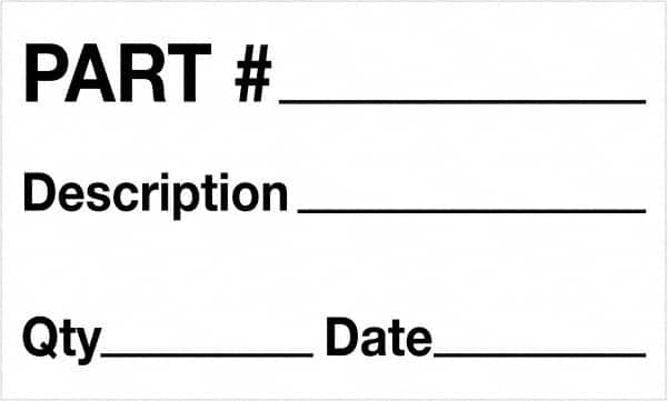 Tape Logic - 5" Long, Black/White Paper Shipping Label - For Multi-Use - Makers Industrial Supply