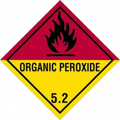 Tape Logic - 4" Long, Yellow/Red/Black/Gray Paper D.O.T. Labels - For Multi-Use - Makers Industrial Supply