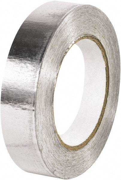 Made in USA - 1" x 60 Yds Silver Foil Tape - 5 mil, Acrylic Adhesive, Aluminum Foil Backing - Makers Industrial Supply