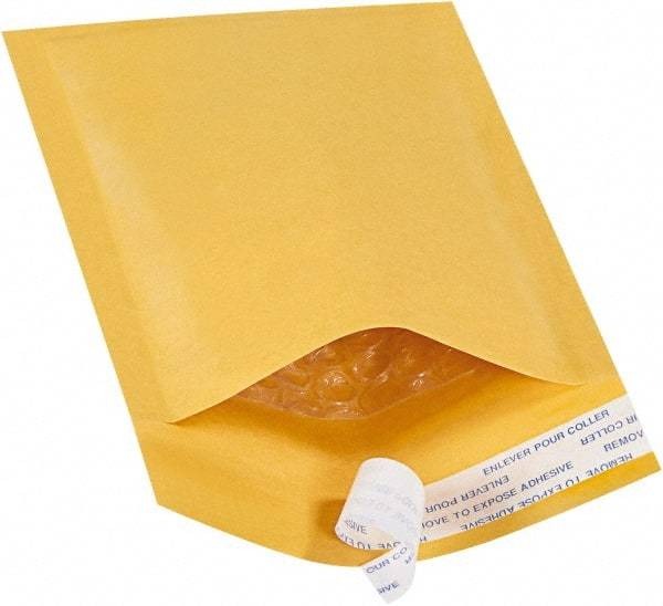 Value Collection - 8" Long x 4" Wide Peel-Off Self-Seal Bubble Mailer - Kraft - Makers Industrial Supply