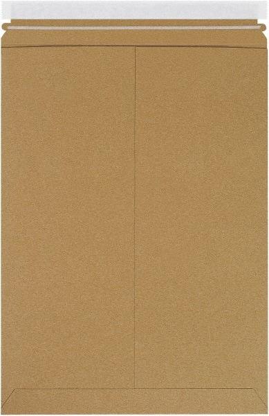 Made in USA - 19" Long x 14-1/4" Wide Peel-Off Self-Seal Flat Mailer - Kraft - Makers Industrial Supply