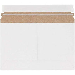 Made in USA - 6" Long x 9-1/2" Wide Peel-Off Self-Seal Flat Mailer - White - Makers Industrial Supply