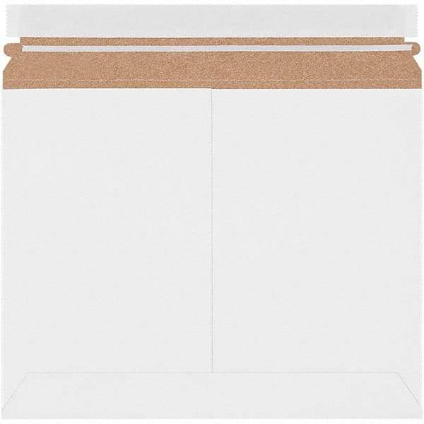 Made in USA - 9" Long x 11-1/2" Wide Peel-Off Self-Seal Flat Mailer - White - Makers Industrial Supply