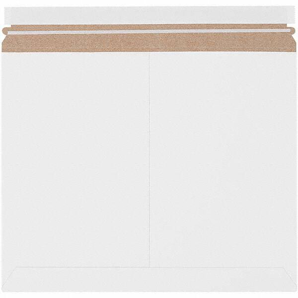 Made in USA - 11-7/8" Long x 14-7/8" Wide Peel-Off Self-Seal Flat Mailer - White - Makers Industrial Supply