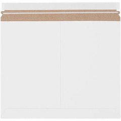 Made in USA - 11-7/8" Long x 14-7/8" Wide Peel-Off Self-Seal Flat Mailer - White - Makers Industrial Supply