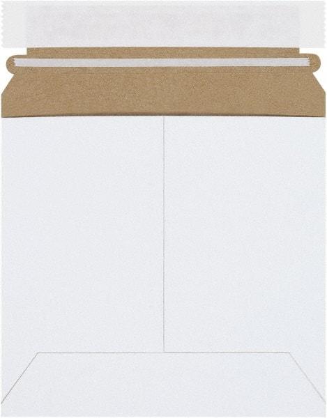 Made in USA - 6" Long x 6-3/8" Wide Peel-Off Self-Seal Flat Mailer - White - Makers Industrial Supply