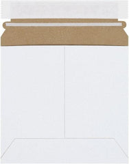 Made in USA - 6" Long x 6-3/8" Wide Peel-Off Self-Seal Flat Mailer - White - Makers Industrial Supply