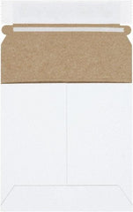 Made in USA - 5-1/8" Long x 5-1/8" Wide Peel-Off Self-Seal Flat Mailer - White - Makers Industrial Supply