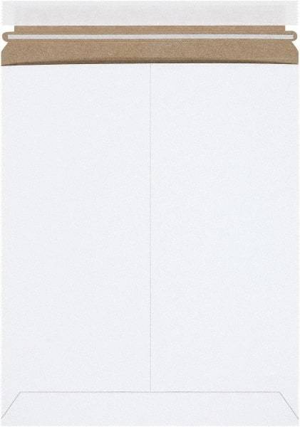 Made in USA - 13-1/2" Long x 11" Wide Peel-Off Self-Seal Flat Mailer - White - Makers Industrial Supply