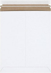 Made in USA - 13-1/2" Long x 11" Wide Peel-Off Self-Seal Flat Mailer - White - Makers Industrial Supply