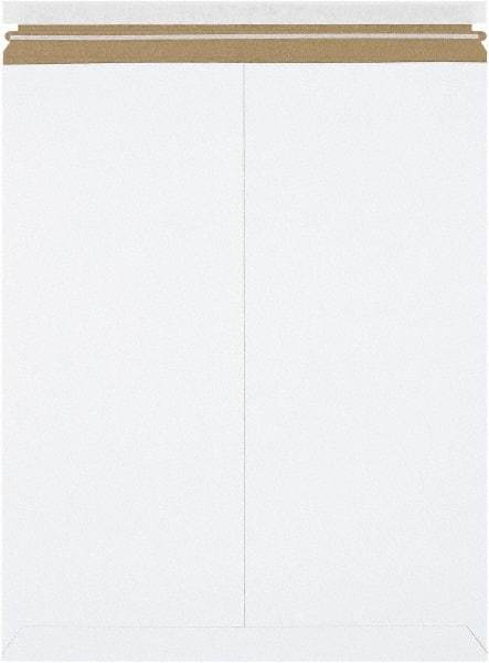 Made in USA - 21" Long x 17" Wide Peel-Off Self-Seal Flat Mailer - White - Makers Industrial Supply