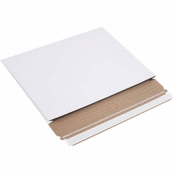 Made in USA - 9-1/2" Long x 12-1/2" Wide Peel-Off Self-Seal Flat Mailer - White - Makers Industrial Supply