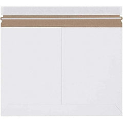 Made in USA - 9-3/4" Long x 12-1/4" Wide Peel-Off Self-Seal Flat Mailer - White - Makers Industrial Supply